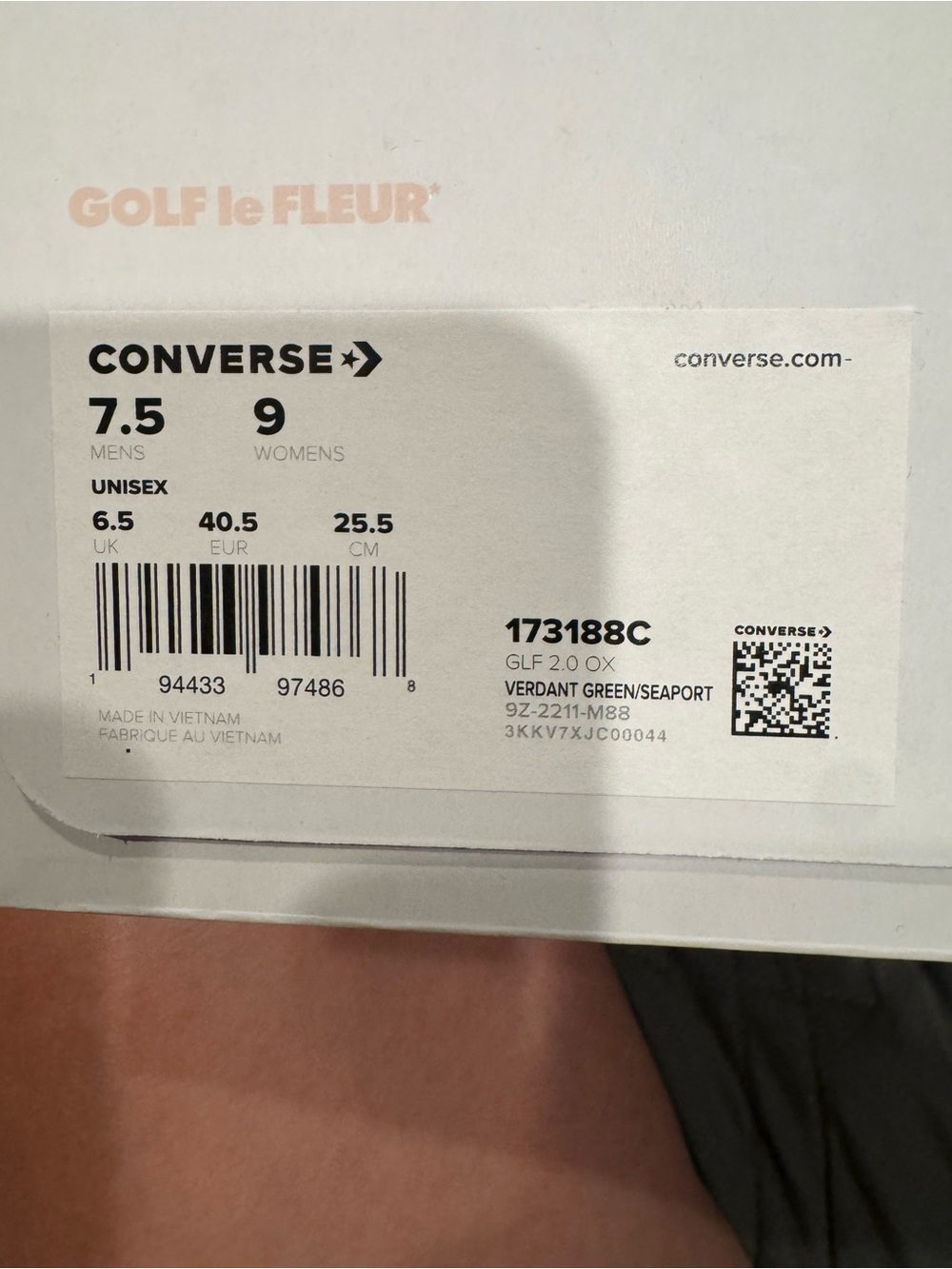 Converse Golf le Fleur Verdant Green Seaport NIB Unisex 7.5M/9W Sneakers - Picture 8 of 8